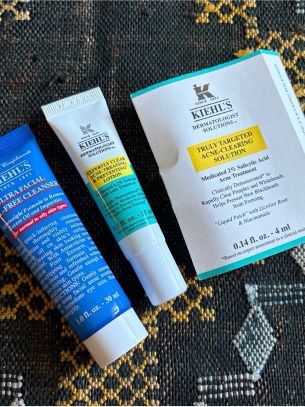 Anti-Acne Kit made of 3 Kiehls Deluxe Samples